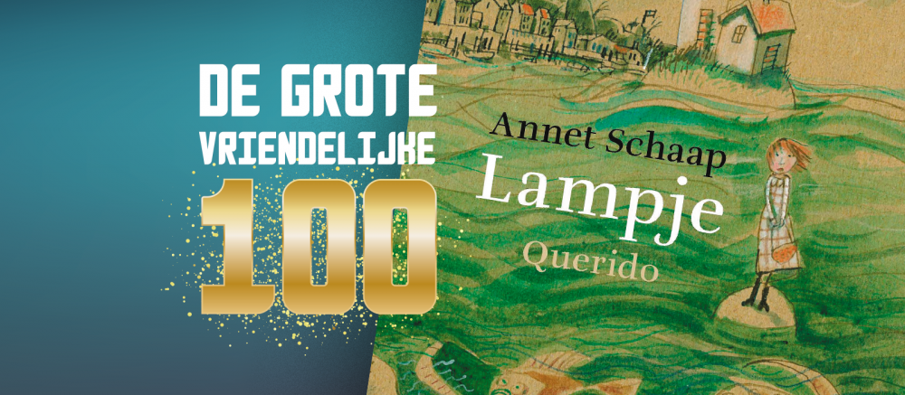 Annet Schaap met Lampje op 1 in De Grote Vriendelijke 100 - Bibliotheekblad